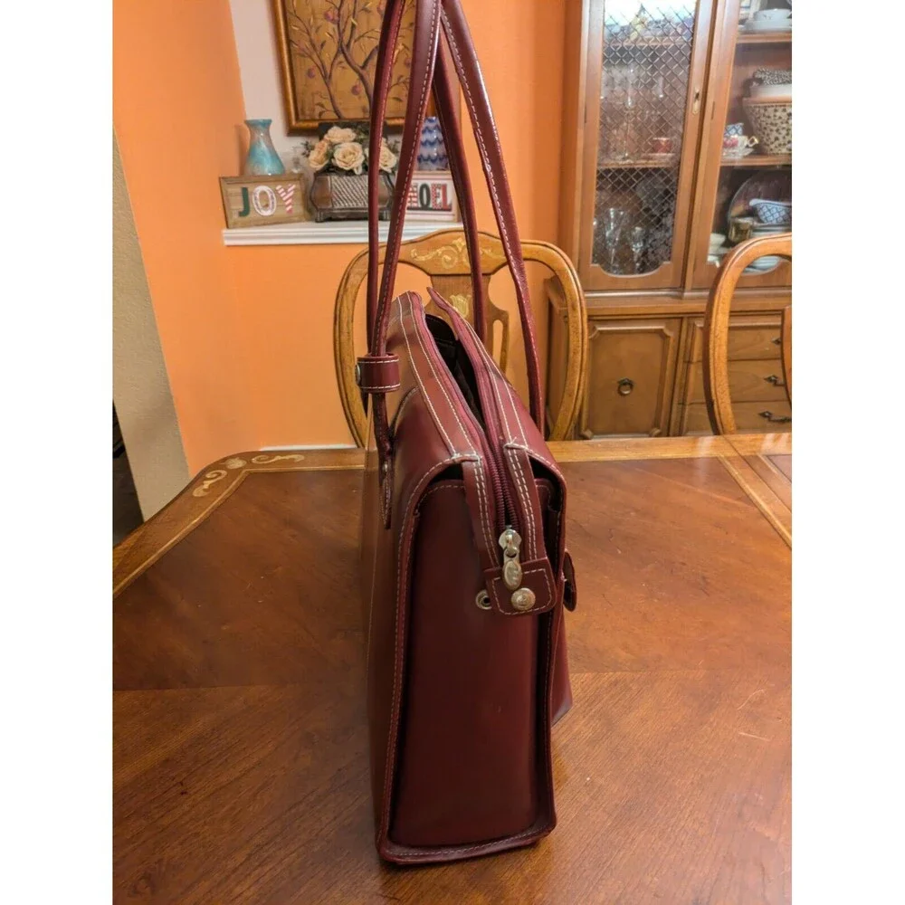 Deep Red Leather MCKLEIN Laptop 17